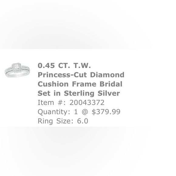 It’s 0.45C.T. T.W.Princess cut Diamond cushion - Picture 5 of 5